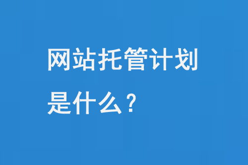 網站托管計劃是什么？